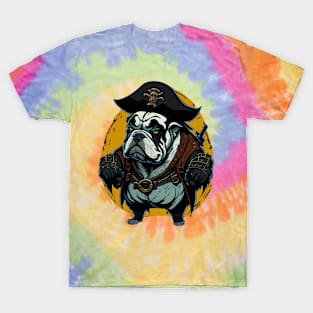 Cartoonish Bulldog Pirate T-Shirt